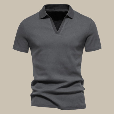 Slim  V-Neck Polo Shirt