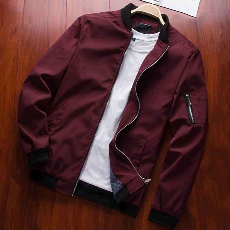 Slim Fit Thin Bomber Jacket