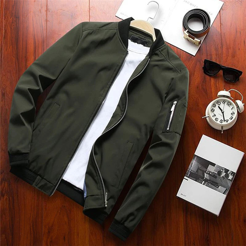 Slim Fit Thin Bomber Jacket