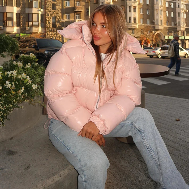 Nica Hooded Puffer Jacket - Stylish Winter Coat for Women, Warm Long Sleeve Casual Streetwear Winter Coats 6