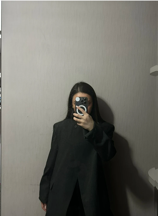 Blazer chic à carreaux col montant