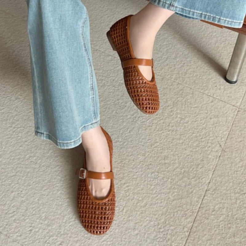 Luana Mesh Ballet Flat Pumps