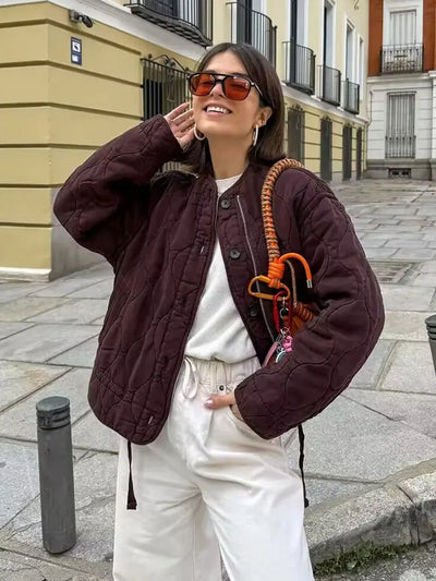 Vintage Quilted Padded Coat