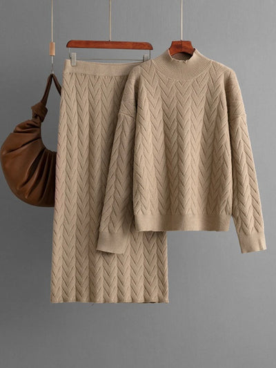 Knitted Loungewear Skirt Set