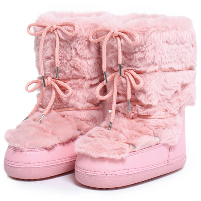 Fluffy Fur Winter Snow Boots