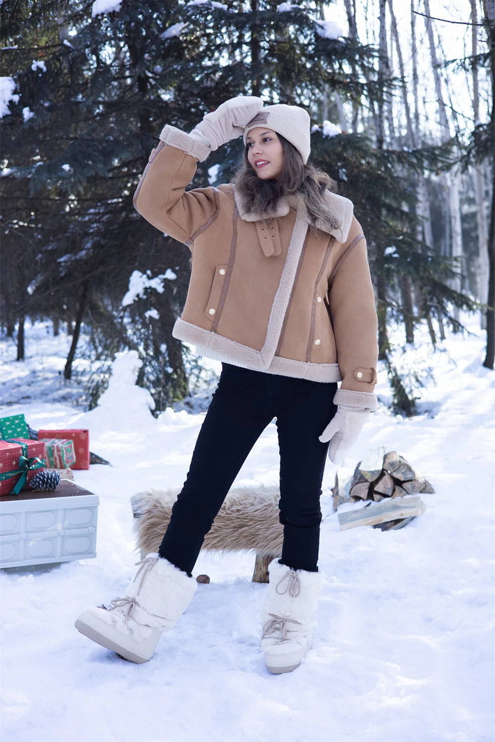 Fluffy Fur Winter Snow Boots