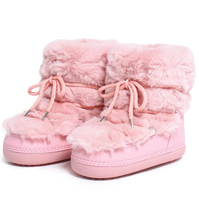 Fluffy Fur Winter Snow Boots