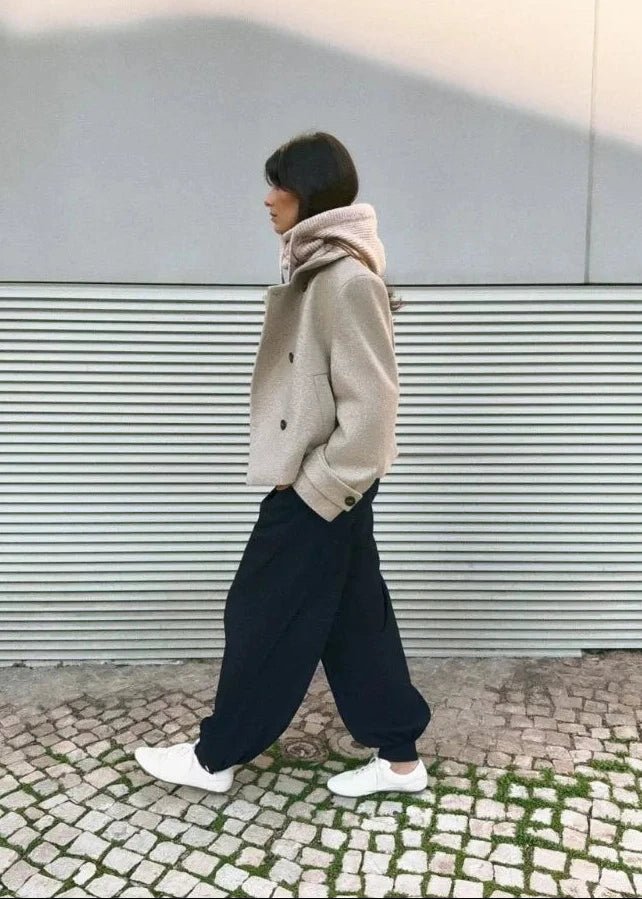 Stylish Stand Collar Jacket with Pockets