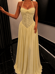 Nicole Halter Corset Maxi Dress