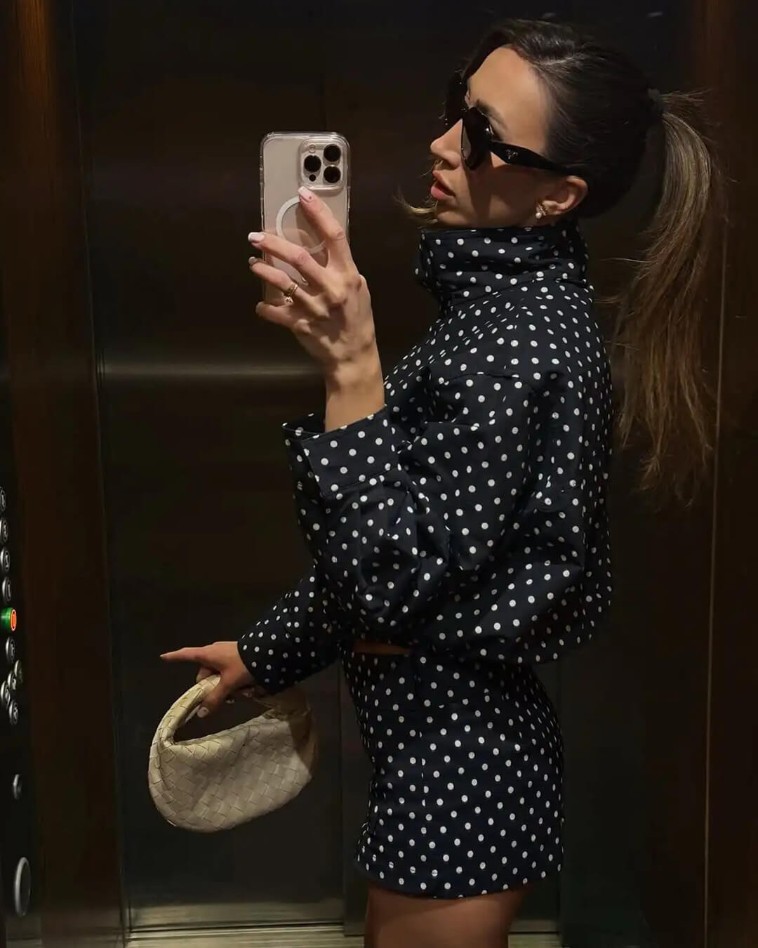 OLANE Annie Tailored Polka Dot Jacket BlackXSWomen's Coats & Jackets