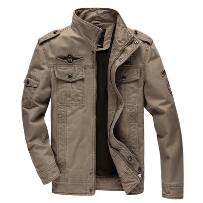 OLANE Army Military Style Jacket BrownMMen's Coats & Jackets