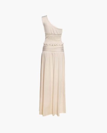 OLANE Asymmetric One-Shoulder Belted Maxi Skirt Set SetSWomen's Sets