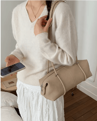 Boston Leather Pillow Shoulder Bag