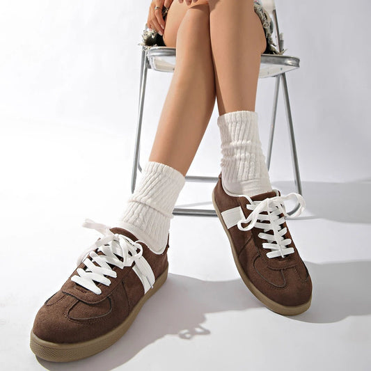 Olane Brand Classic Suede Sneakers with Details Brown36Sneakers