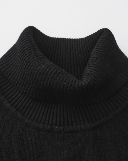Olane Brand Men's Slim Fit Turtleneck Sweater - Elegant Beige Fine Knit for Business & Leisure BlackSMen's Sweaters