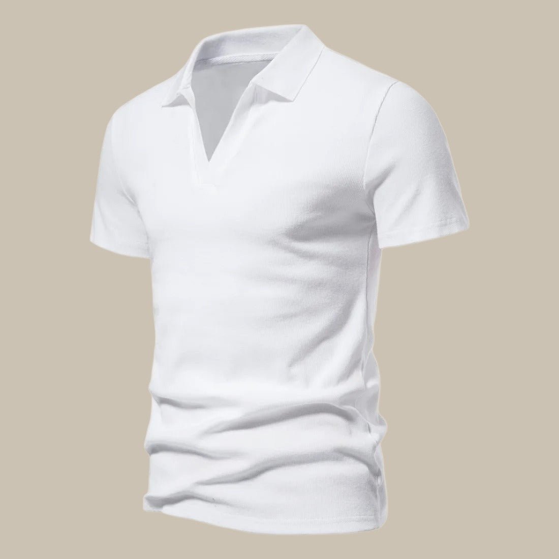 Olane Brand Slim V - Neck Polo Shirt WhiteMPolo Shirts
