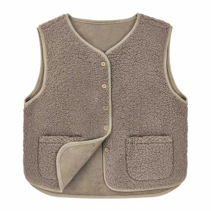 Olane Brand Teddy Fleece Vest BrownSVests