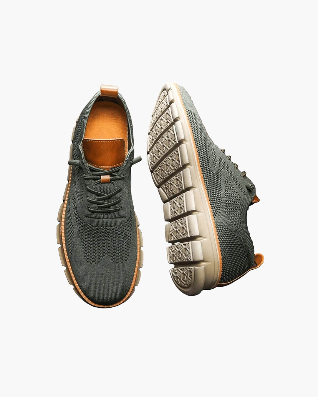 OLANE Breathable Non - Slip Knit Sneakers Khaki39Men's Shoes