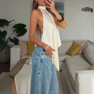 Chic Backless Halter Top