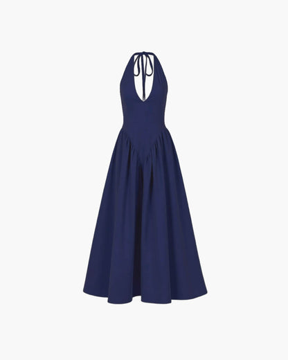 OLANE Chiffon Deep Neck Maxi Dress ClaretMWomen's Dresses