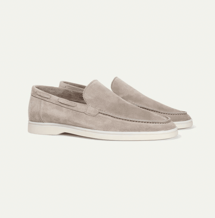 OLANE Classic Faux Leather Slip - On Loafers Light Beige38Men's Shoes