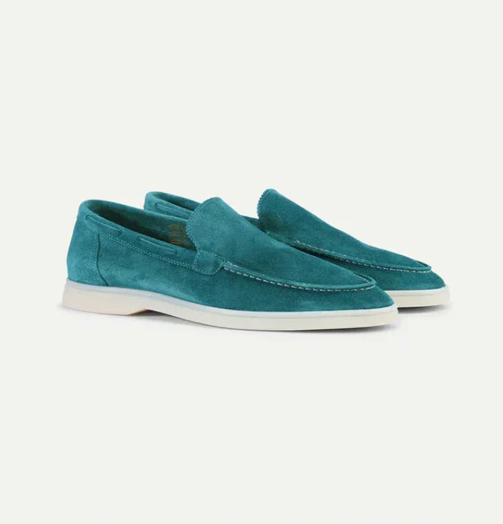 OLANE Classic Faux Leather Slip - On Loafers Teal38Men's Shoes