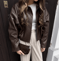 Veste vintage classique en simili cuir