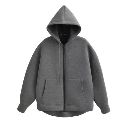 OLANE Cozy Hooded Jacket Light GreyXSWomen's Coats & Jackets
