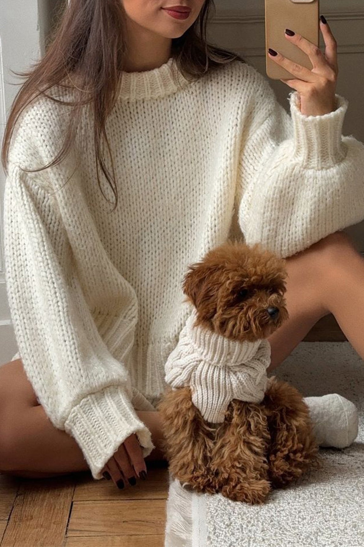 OLANE Crew Neck Layering Sweater BlueOne SizeWomen's Sweaters & Cardigans