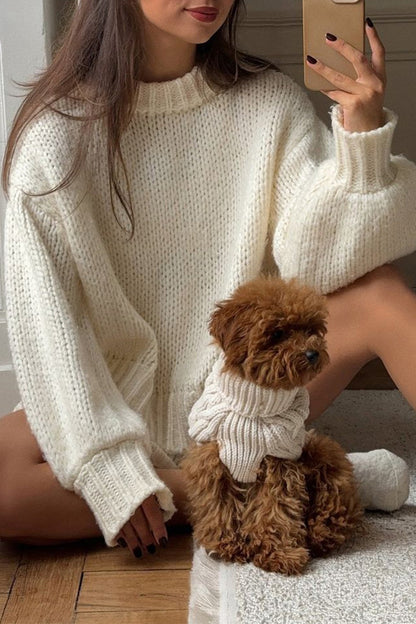 OLANE Crew Neck Layering Sweater BlueOne SizeWomen's Sweaters & Cardigans