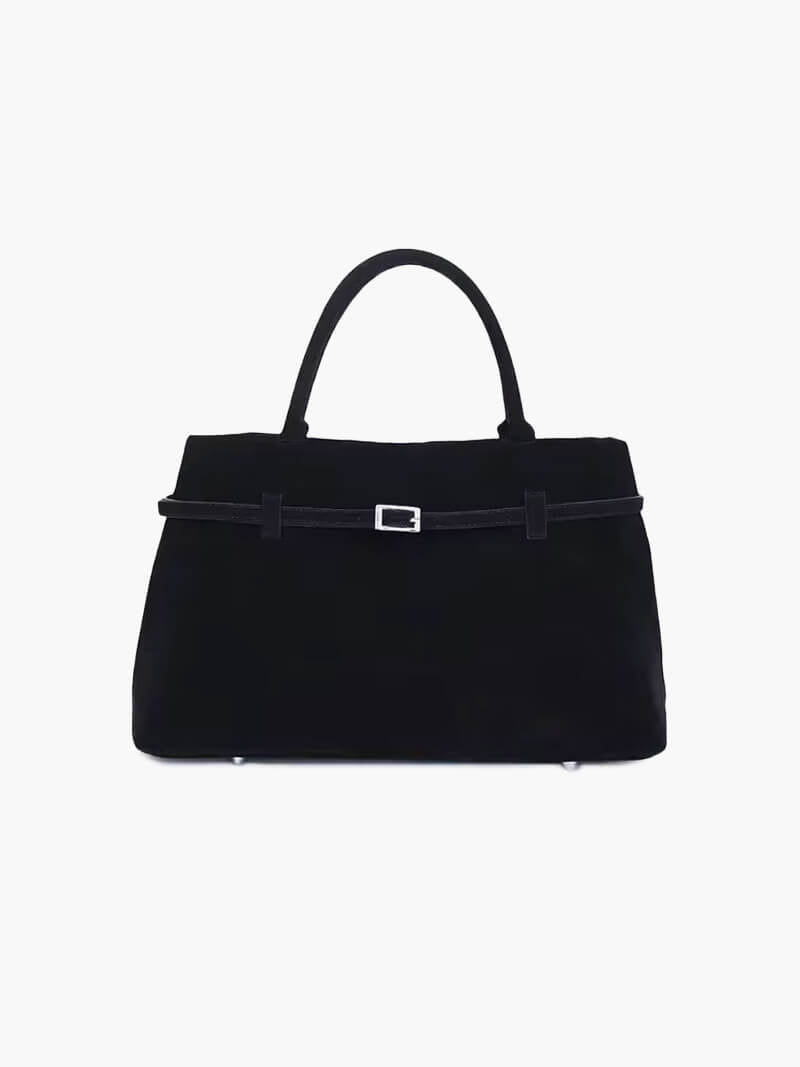OLANE Elegant Faux Suede Shoulder Bag BlackRegularWomen's Handbags