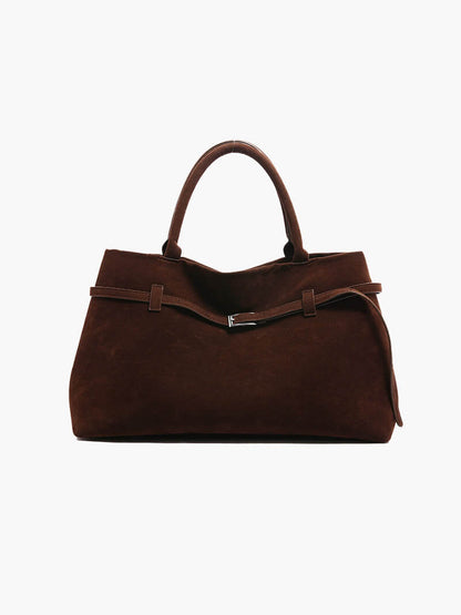 OLANE Elegant Faux Suede Shoulder Bag BrownRegularWomen's Handbags