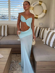 Amelia Mesh Cutout Maxi Dress