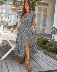 Ella Maxi Dress con Stampa Floreale Vintage