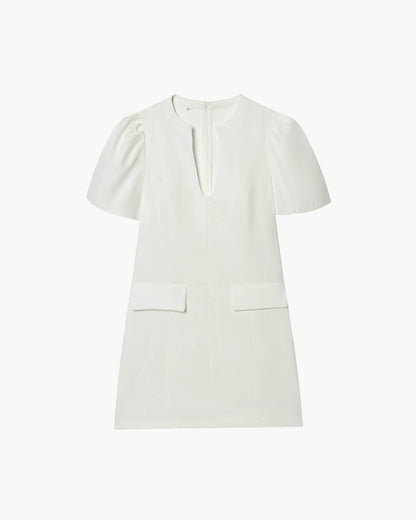 OLANE Elowen Puff Sleeve Mini Dress BlackMWomen's Dresses