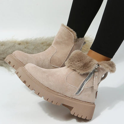 OLANE Faux Suede Boots Black36Women's Shoes