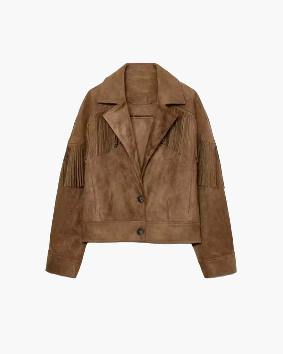 OLANE Faux Suede Lapel Cropped Jacket XSWomen's Coats & Jackets
