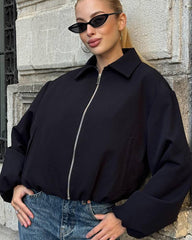 Veste bomber matelassée zippée devant