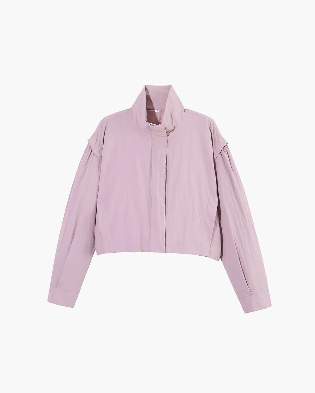OLANE Full Zip High Collar Cropped Jacket PinkXSWomen's Coats & Jackets