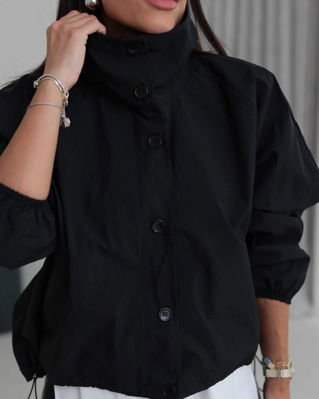 OLANE High - Neck Tailored Jacket BlackSWomen's Coats & Jackets