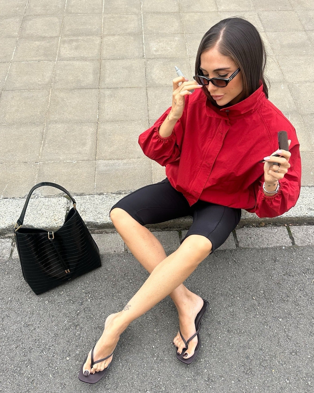 OLANE High - Neck Tailored Jacket RedLWomen's Coats & Jackets
