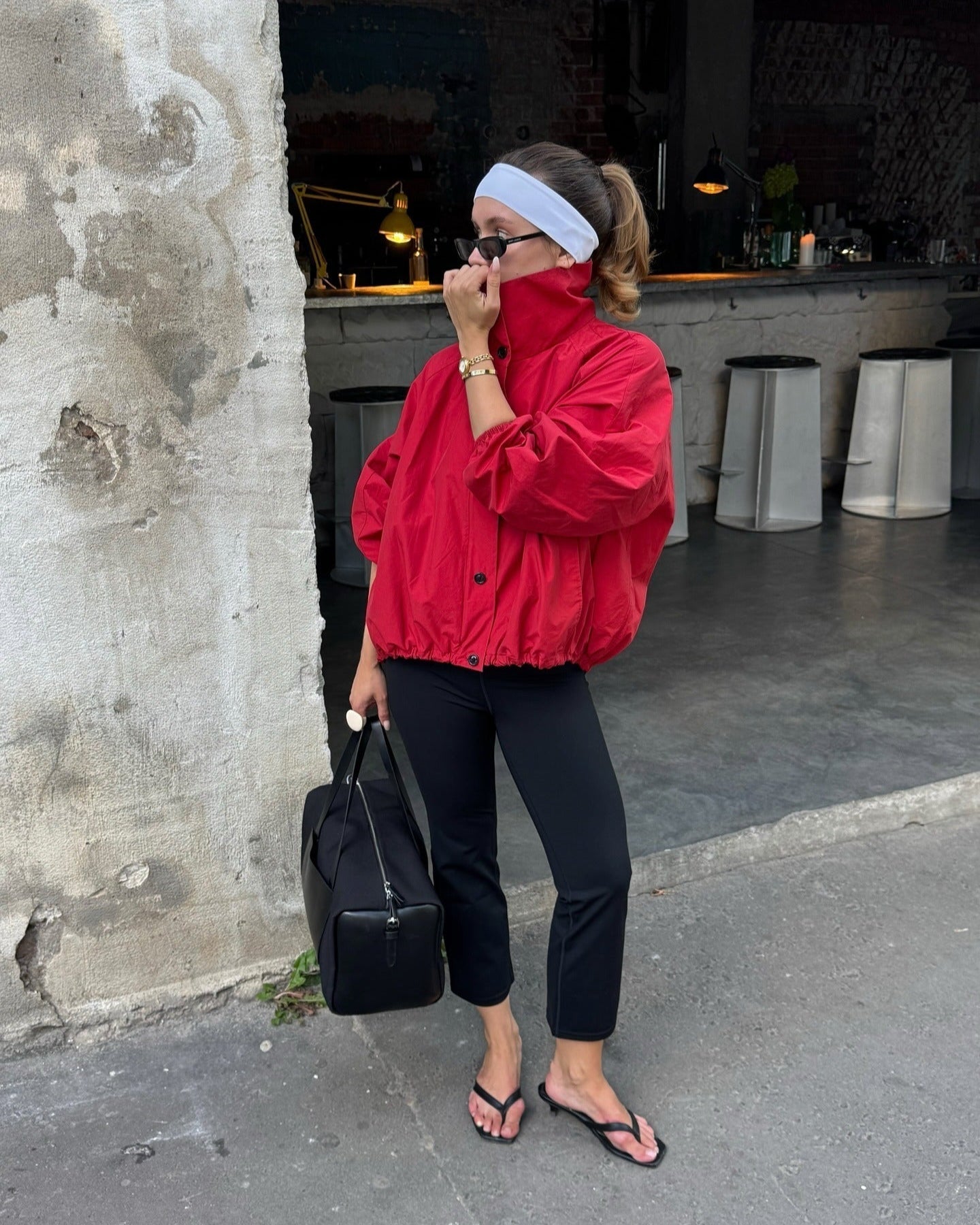 OLANE High - Neck Tailored Jacket RedSWomen's Coats & Jackets