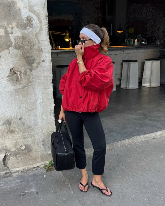 OLANE High - Neck Tailored Jacket RedSWomen's Coats & Jackets