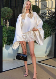 Jane Short in satin a vita alta
