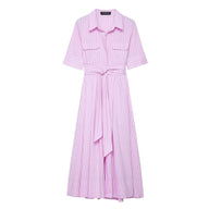 Kirra Belted Shirt Midi Dress