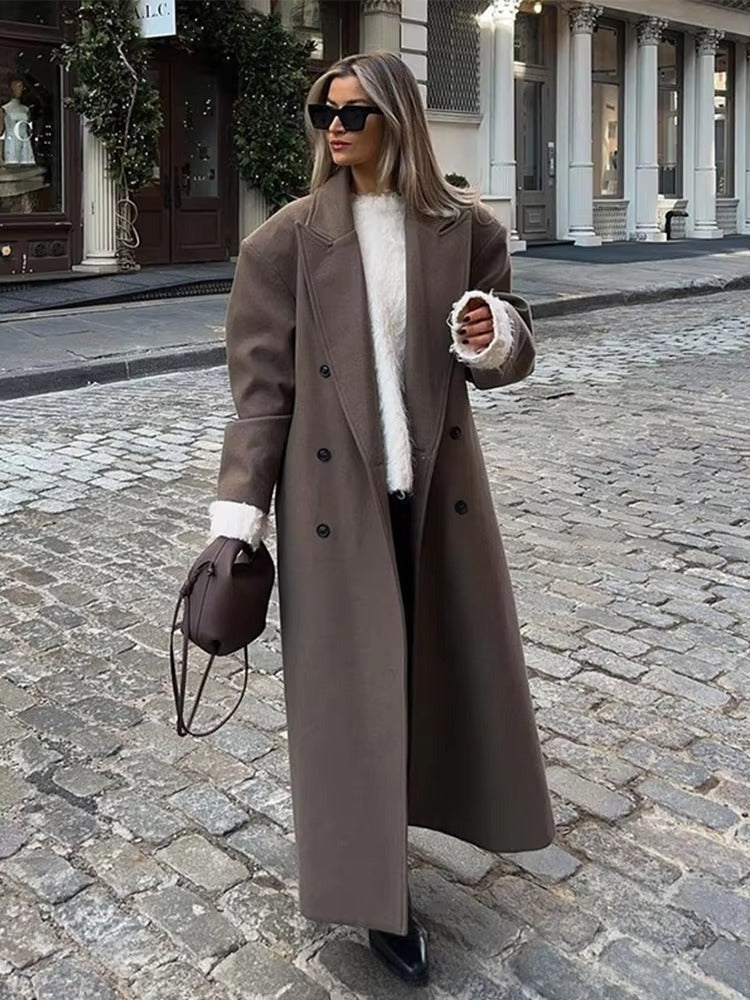 OLANE Lara Maxi Coat BrownSWomen's Coats & Jackets