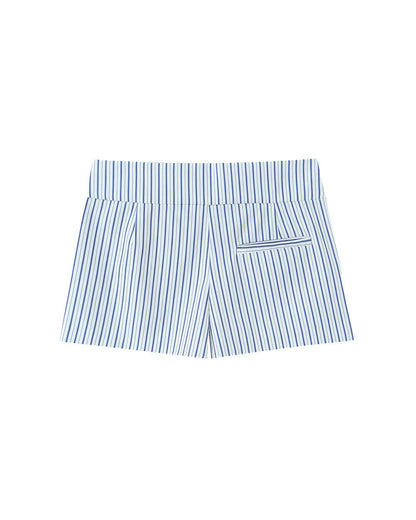 OLANE Lily Striped Halter Mini Skirt Set Set (Top+Shorts)SWomen's Sets