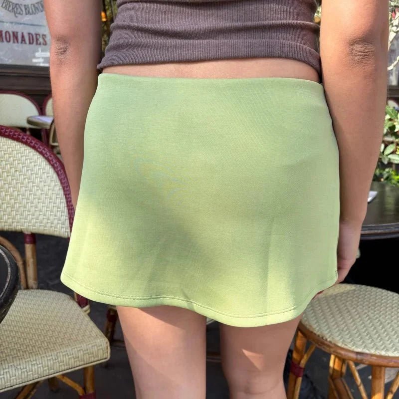OLANE Low - Waist Bodycon Mini Skort GreenSWomen's Bottoms