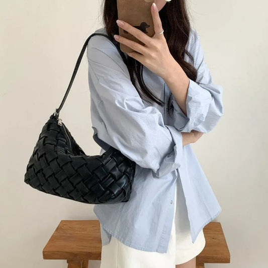 OLANE Minimalist Hobo Shoulder Bag BlackWomen's Handbags