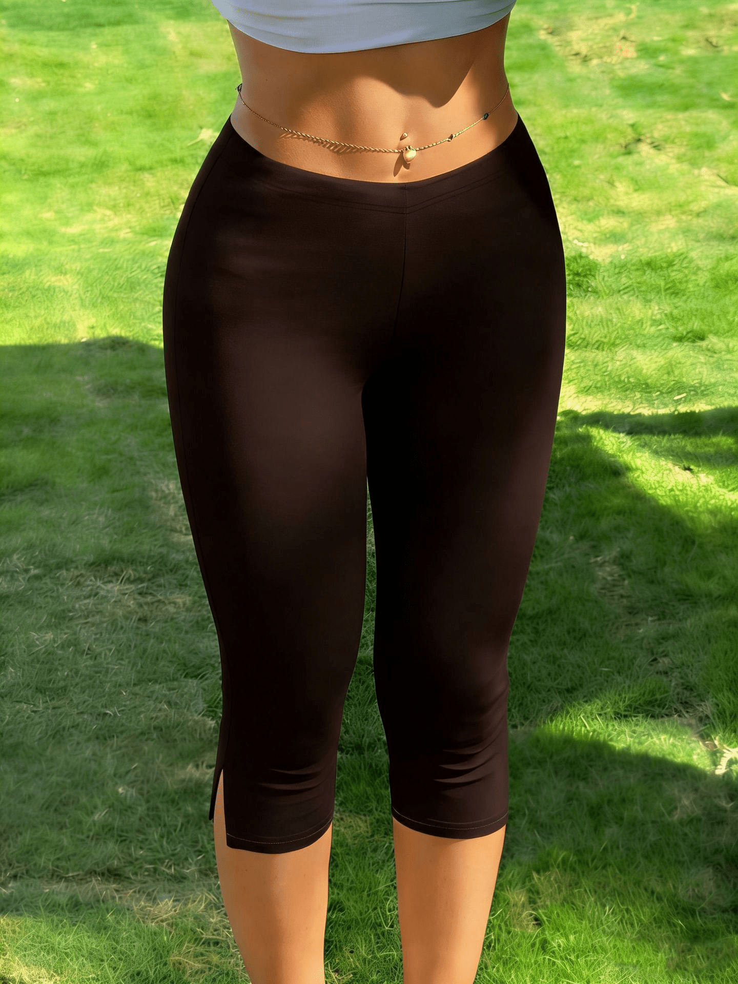OLANE Myla Capri Leggings CoffeeSWomen's Bottoms